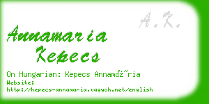 annamaria kepecs business card